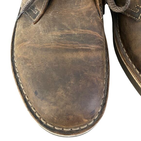 Clarks Mens Bushacre Brown Leather Distressed Chukka Boots size 9.5 NWOB main image 7